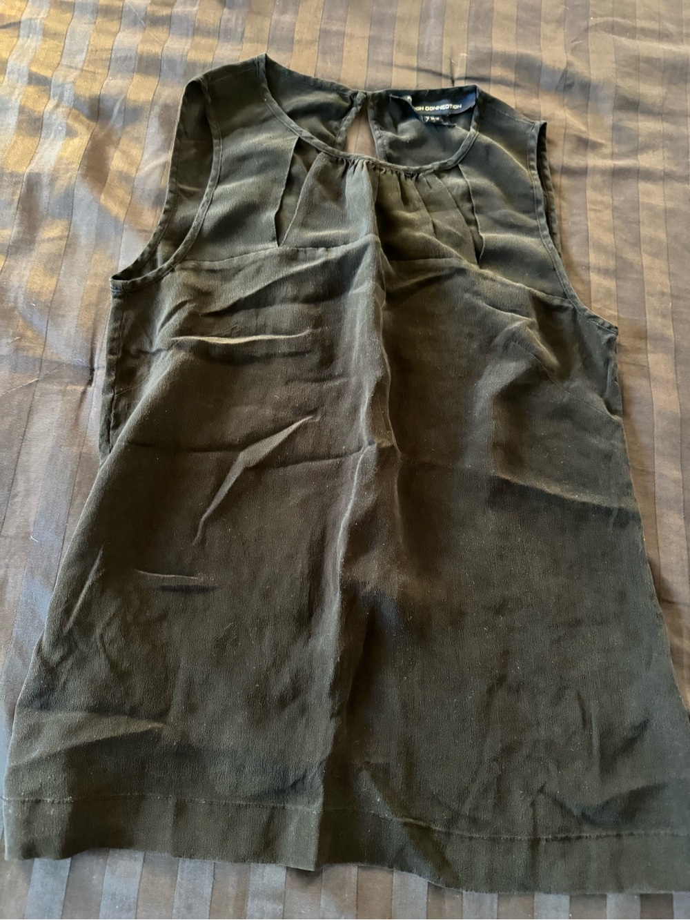 French Connection Black Sleeveless Blouse